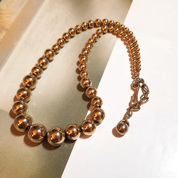 VTG Napier Gold Plated Beaded Necklace - Picture 4 of 6